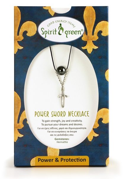 Power Sword Necklace with Hematite