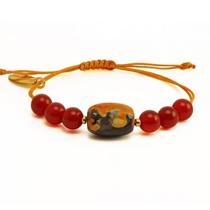 On Fire Bracelet with Carnelian and Fire Agate